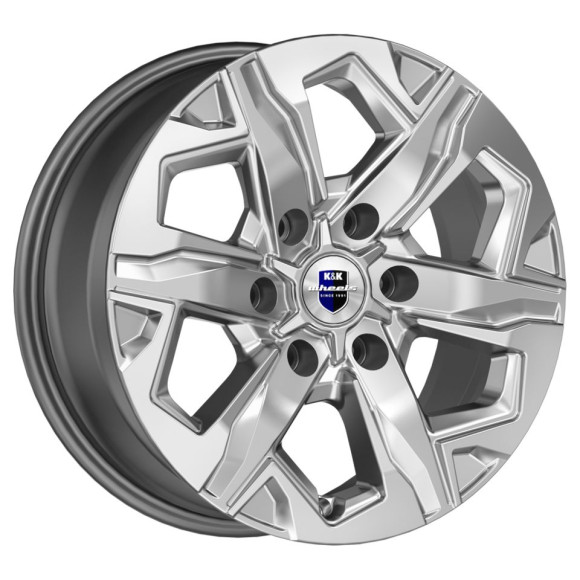 Диски КиК 7.5\R17 6*139.7 ET36 d100.1 Дарк платинум