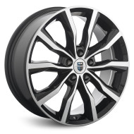 Диски КиК  Портер  7,5\R18 5*112 ET45  d66,6  алмаз чёрный  [76186]  <С>