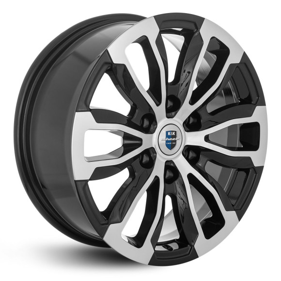 Диски КиК 7.5\R18 6*139.7 ET38 d67.1 Алмаз черный